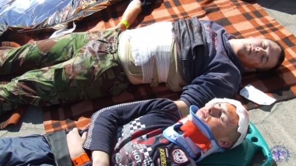 Atak terrorystyczny w Świdwinie - manewry ratownicze