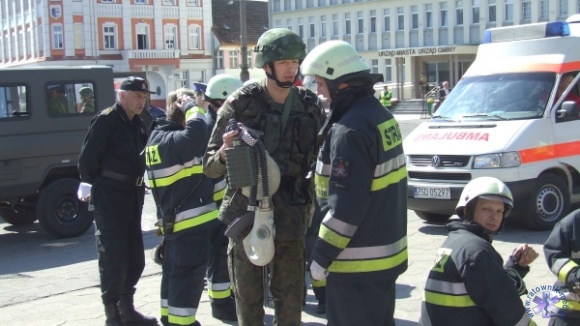 Atak terrorystyczny w Świdwinie - manewry ratownicze