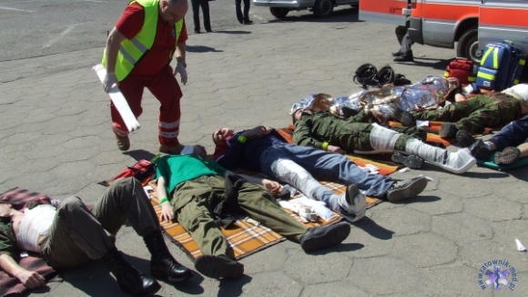 Atak terrorystyczny w Świdwinie - manewry ratownicze