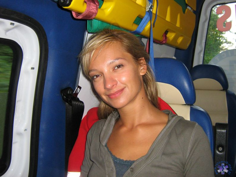 Aktorka w ambulansie