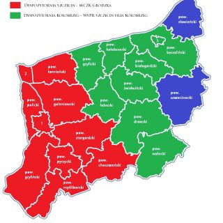 Zasięg dyspozytorni w zachodniopomorskim