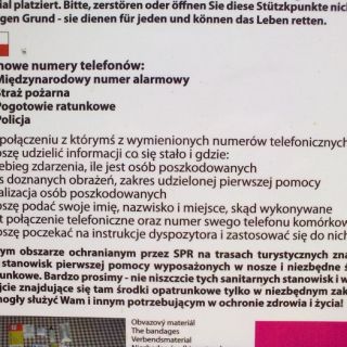 Tablica informacyjna - Skalne Pogotowie