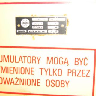 Defibrylator TEMED - tabliczka znamionowa