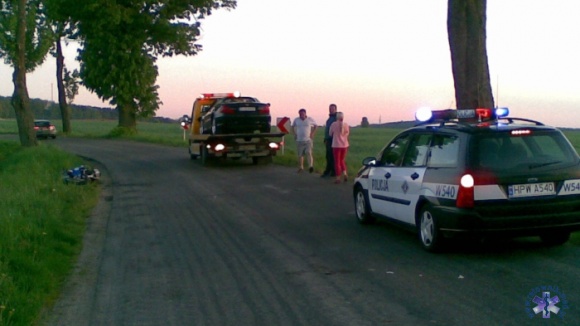 Wypadek motocyklisty