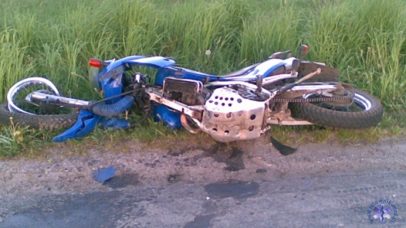 Wypadek motocyklisty